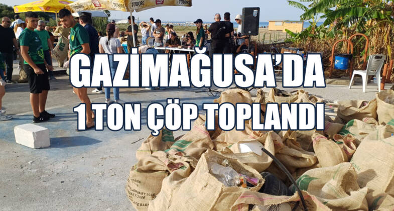 Gazimağusa’da Çöp Toplama Yarışında 1 Ton Çöp Toplandı